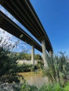 Elevated bridge of a motorway