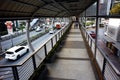 Elevated bridge or walkway along a major road in the central business district of Ortigas Center in Pasig City