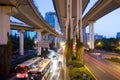 Elevated freeways in the intersection of Yan an Road and Chongging in Shanghai