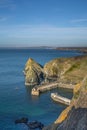 Elevated Harbour view, Mullion Cove, Cornwall Royalty Free Stock Photo