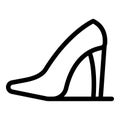 Elevated heels icon outline vector. Chic fashion lady pumps