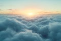 Elevated horizon Ethereal clouds create a dreamy atmospheric backdrop