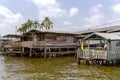 Elevated houses along the Chao Phraya River Royalty Free Stock Photo