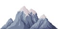 Elevated Mountain Peak and Summit with Bedrock Closeup Vector Illustration