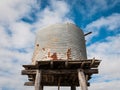 Elevated old water tank Royalty Free Stock Photo