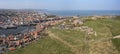 Whitby town harbour and Abbey headland Royalty Free Stock Photo