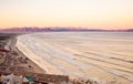 Elevated panoramic view of Muizenberg beach Cape Town