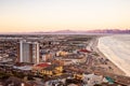 Elevated panoramic view of Muizenberg beach Cape Town