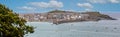 Elevated panoramic view of St Ives and harbour in St Ives, Cornwall, UK Royalty Free Stock Photo