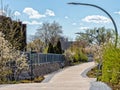 The 606 elevated pedestrian trail running path in Humboldt Park. Bloomingdale Trail. Streets of Chicago Royalty Free Stock Photo