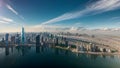 An aerial view modern city skyline Royalty Free Stock Photo