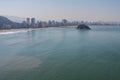 Elevated Perspective Shows High Rise Buildings Along Brazilian Coastline