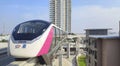Elevated Pink Line monorail train