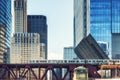 Elevated railway in Chicago, Illinois, USA Royalty Free Stock Photo