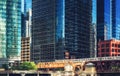 Elevated railway in Chicago, Illinois, USA Royalty Free Stock Photo
