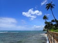 Elevated Shoreline Path to Makalei Beach Royalty Free Stock Photo