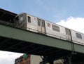 Elevated Subway Train, S Line, Shuttle, Brooklyn, NY, USA