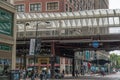 Elevated train in downtown Chicago