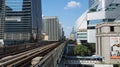 Elevated train tracks in Thai capital