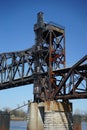 Elevated train trestle bridge Royalty Free Stock Photo