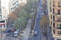 Elevated View of the Avenida del Puerto de Valencia from the Gran Via