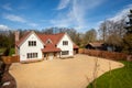 Elevated view of brand new home bearing completyion Royalty Free Stock Photo