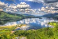 Elevated view of Derwent Water the Lake District England Royalty Free Stock Photo