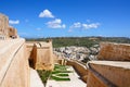 Citadel buildings and town rooftops, Victoria, Gozo. Royalty Free Stock Photo