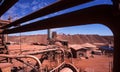 Elevated view of Gold Mine procesing plant in the desert