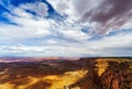 Elevated view of Monument Basin and White Rim from Grand View Point Overlook, Island in the Sky District, Canyonlands National Royalty Free Stock Photo