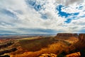 Elevated view of Monument Basin and White Rim from Grand View Point Overlook, Island in the Sky District, Canyonlands National Royalty Free Stock Photo