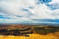 Elevated view of Monument Basin and White Rim from Grand View Point Overlook, Island in the Sky District, Canyonlands National Royalty Free Stock Photo