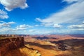 Elevated view of Monument Basin and White Rim from Grand View Point Overlook, Island in the Sky District, Canyonlands National Royalty Free Stock Photo