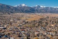 Elevated View of Salida, Colorado Royalty Free Stock Photo