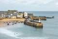 Elevated View of the pretty Fishing Harbour of St Ives, North Cornwall, UK Royalty Free Stock Photo