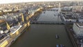 Elevated view over the City of London along the River Thames Royalty Free Stock Photo