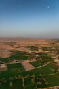 Elevated view over Egypt from a hot air balloon. Royalty Free Stock Photo