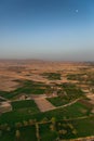 Elevated view over Egypt from a hot air balloon.