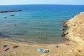 Elevated view of Panormos beach, Crete.