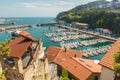 Elevated view of the port of Mutriku Royalty Free Stock Photo