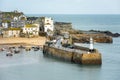 Elevated View of the quaint and pretty Fishing Harbour of St Ives, North Cornwall, UK Royalty Free Stock Photo