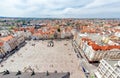 Elevated view of Republic Square. Pilsen Plzen, Czech Republic Royalty Free Stock Photo