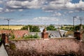An elevated view of roof tops of a village Royalty Free Stock Photo