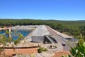 Elevated View of Serpentine Dam Royalty Free Stock Photo