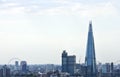 Elevated view of The Shard and London Eye, London