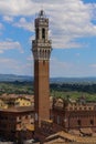 Siena Tower and the countryside in background