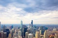Aerial view of the skyline of downtown Chicago Royalty Free Stock Photo