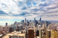 Aerial view of the skyline of downtown Chicago Royalty Free Stock Photo