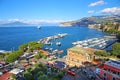 Elevated view of Sorrento and Bay of Naples, Italy