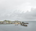 Elevated view os St Ives Harbour, in North Cornwall, UK Royalty Free Stock Photo